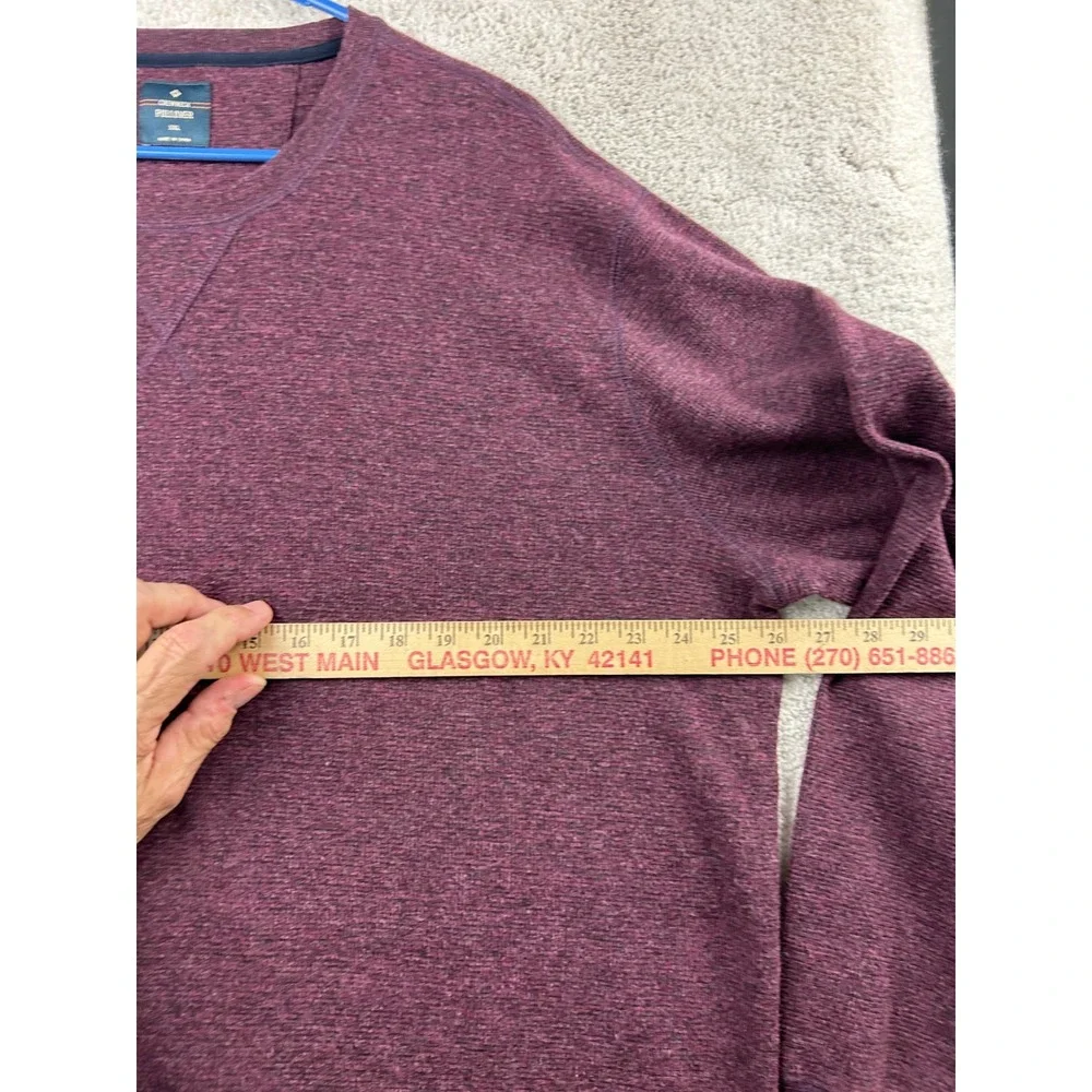 Member's Mark Heathered Pullover XXL Port Burgundy Crewneck Dadcore Casual Relax